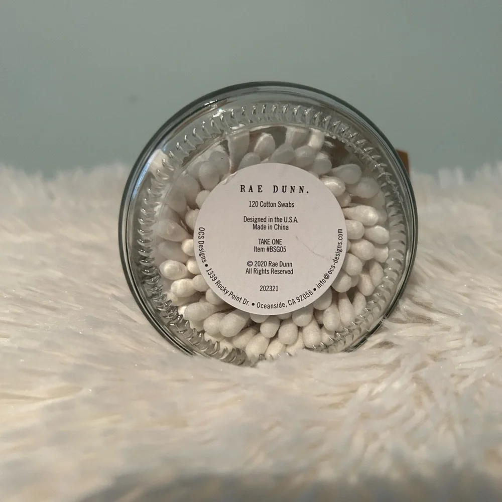 Rae Dunn TAKE ONE Cotton Swab Jar